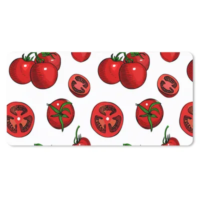 Produktbild von MuchoWow® Mauspad Mousepad Rot - Muster - Tomaten 60x30 cm - Mousepads - Maus Mat - Pad - Mausunterlage - Nachhaltig