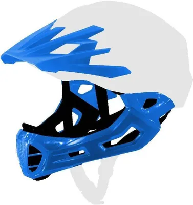 Immagine prodotto di Cratoni Visiera + Chinguard Set C-Maniac - lucentblue per la taglia S, ideale per una protezione sicura in mountain bike, downhill ed enduro, facile da montare