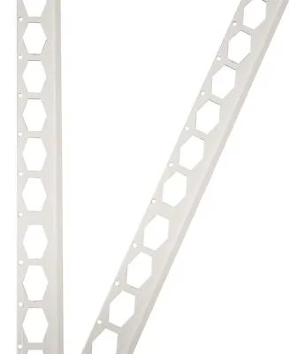 Produktbild von ProfileXXL PVC Abschlussprofil, Abschlussleiste, Kantenschutz 2,5m Weiß 25 x 8mm Putzschienen aus hart PVC, für Innen- & Außenputz