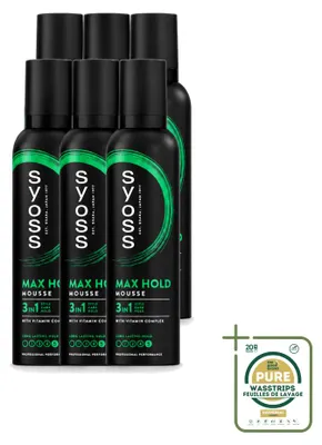 Productafbeelding van 6 x Syoss Keratine Haarmousse - 250 ml - Voordeelverpakking - 6 stuks