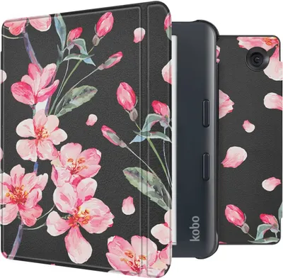 Obrázek produktu pro imoshion Design Slim Hard Case Sleepcover mit Stand für das Kobo Libra Colour / Tolino Vision Color - Blossom