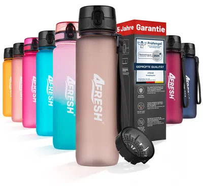 Obrázok produktu pre Fľaša na pitie 4FRESH Colourful Frosted – dubovo šedá, 1000 ml