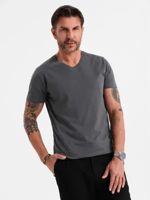 Immagine prodotto di Ombre Clothing Maglietta a maniche corte da uomo Mario graphite L