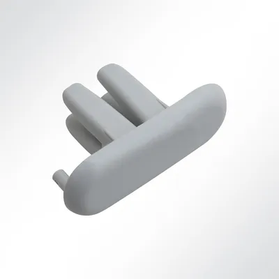Produktbild von Lysel® Endkappe für Doppelkederschiene 17x44mm (BxH) in Grau (1 Stück)