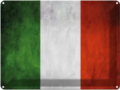 Produktbild von vianmo Blechschild 30x40 cm Flagge Italien Fahne Wappen