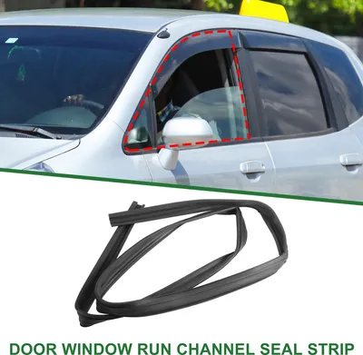 Image de Joint D'Étanchéité De Canal De Vitre De Porte, Bande D'Étanchéité De Canal De Vitre, Pour Honda Fit 2007-2008, Caoutchouc, Avant Droit, N°72775Saa003, Noir, 1 Pièce