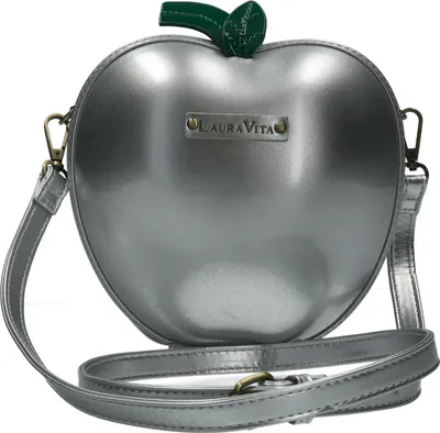 Produktbild von LAURA VITA Apfeltasche Sac Pomme argent (grausilber) mit abnehmbaren längenverstellbaren Schultergurt