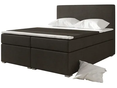 Produktbild von NABBI Gepolstert Doppelbett mit Stauraum Diana 160 - dunkelbraun