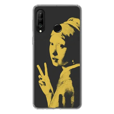 Produktbild von MuchoWow® Handyhülle Schutzhülle Hülle für Huawei P30 Lite Vermeer - Kunst - Gelb Silikon Softcase Handy Hülle - Handyhülle