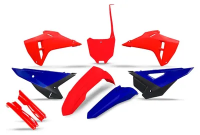 Obrázok produktu pre UFO Honda CRF 250 R/RWE/RX/CRF 450 R/RWE – Kompletná plastová sada, červená/modrá, červená/modrá, univerzálna veľkosť