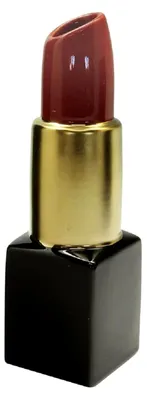 Produktbild von Vase aus Keramik - Design Lippenstift - in rot, goldfarben, schwarz, Höhe 20 cm