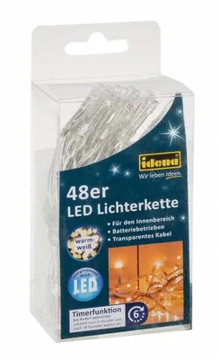 Produktbild von Idena 48er LED Lichterkette transparent 4,1 m