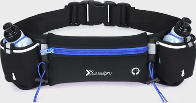 Produktbild von Huefttasche Laufguertel mit Wasserflaschen Telefon Tasche wasserdicht fuer Sport Fitness