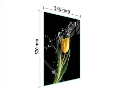 Obrázek produktu pro Skleněná krájecí deska 35x52 tulipán