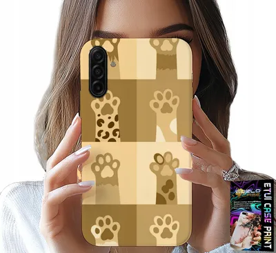 Obrázok produktu pre POUŽITIE: Kryt pre telefón Samsung Galaxy A57 5G - MOTÍV: Mačky, vzory s mačkami, labky mačiek