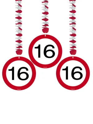 Produktbild von 3 Verkehrsschild 16 Spiralhänger 75cm
