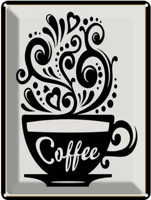 Produktbild von vianmo Blechschild 40x30 cm Coffee Kaffee