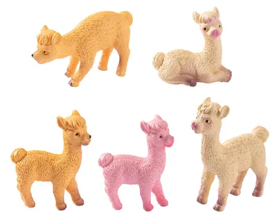 Produktbild von 5 Alpaka-Miniaturfiguren, Sammlerstücke, Tierfiguren für Feengärten, Mikrolandschaften und DIY-Bastelarbeiten