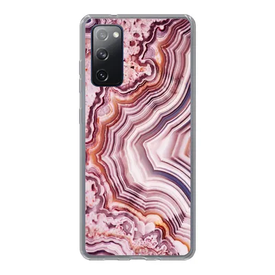 Produktbild von MuchoWow® Handyhülle Schutzhülle Hülle für Samsung Galaxy S20 FE Naturstein - Rosa - Luxus Silikon Softcase Handy Hülle - Abdeckung