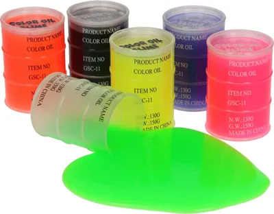 Produktbild von Olievat slime 6 assorti kleur in display