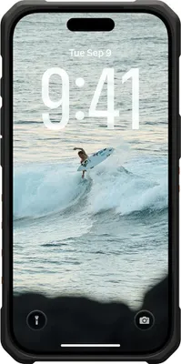 Zdjęcie produktu dla Etui na telefon iPhone 17 Pro, Urban Armor Gear Pathfinder Mag z MagSafe, pomarańczowe z czarnymi elementami