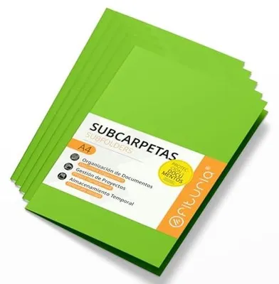 Produktbild von Archiviermappe A4 180g, 50-teiliges Set, vielfältige Farben, Ofenkarton Intensgrün