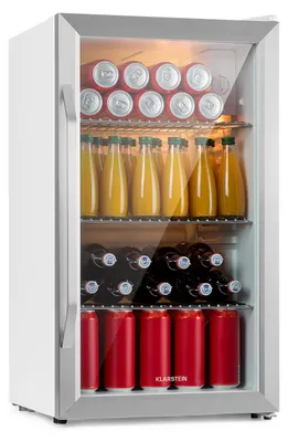 Image de Klarstein Mini Frigo de Chambre et Bureau pour Boisson, Petit Frigo Silencieux, Refrigerateur Mini Bar 80L, Petit Réfrigérateur Camping, Étagères Réglables pour le Vin, Cannette, Beer Fridge
