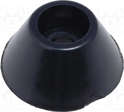Image de 10x Pied C : 6 mm PVC A : 14,8 mm, noir B : 8 mm, E : 7 mm, D : 3 mm, F : 3,1 mm. Pieds