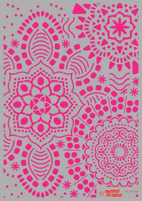 Produktbild von Schablone "Mandala Flowers", A4