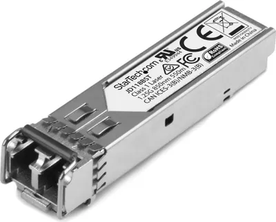 Produktbild von StarTech.com HPE JD118B kompatibel SFP Transceiver Modul - 1000BASE-SX, Faseroptik, 1250 Mbit/s, SFP, LC, SX, 550 m