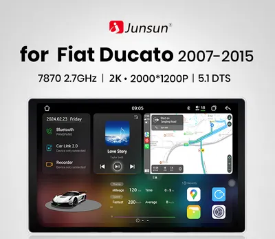 Zdjęcie produktu dla Wbudowane urządzenia nawigacyjne 6+128G 11.5''carplay android13 GPS navi Do radia samochodowego Fiat Ducato 2006-2013 Android auto BT wifi DAB+ SWC 4G 8core RDS