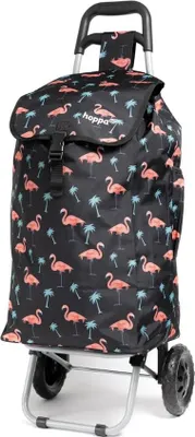 Zdjęcie produktu dla Torba na zakupy na kółkach HOPPA ST-57375 Flamingo - czarna
