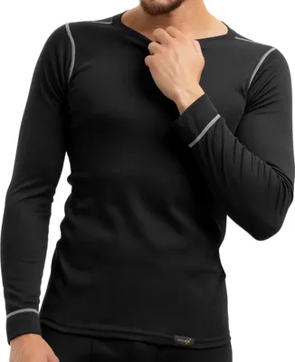 Produktbild von CFLEX Herren Ski- & Thermohemd - warme Unterwäsche Langarm POLARDRY - Schwarz-Grau M