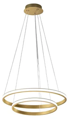 Obrázek produktu pro Moderní závěsná svítidla Iole Brushed Gold Aluminium and Silicone Led 2 Lights 42W