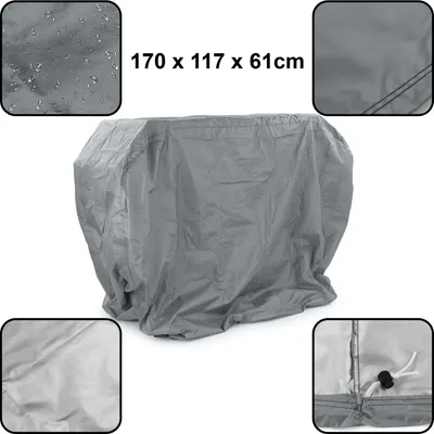 Produktbild von Premium Grillabdeckung Schutzhülle Cover BBQ Grill Schutz Grau L 170x117x61cm