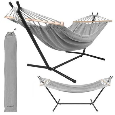 Zdjęcie produktu dla Hamak ogrodowy 200 x 150 cm Gardlov z ramą 27293