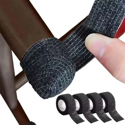 Produktbild von Stoelpootbeschermers für Hartboden und Kachelböden – Antirutsch-Stuhlbeine – Lärmmindernd, 4 Stück (Schwarz) (2,5 cm × 4 m)