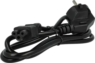 Produktbild von vhbw Netzkabel Schutzkontaktstecker für Kaltgeräte z.B. PC Monitor Computer Drucker Saugroboter - C5 Micky Mouse Kleeblatt Buchse, 1,2 m