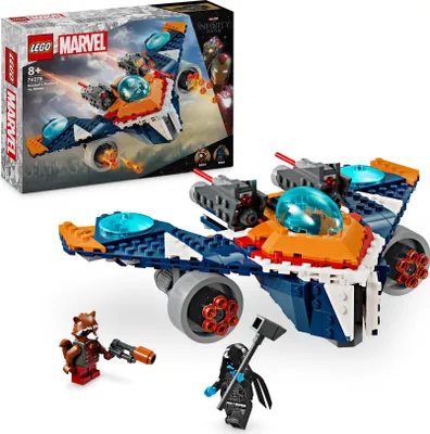 Produktbild von LEGO Marvel Rockets Raumschiff vs. Ronan, Set mit baubarem Raumschiff, Superhelden-Spielzeug aus Guardians of the Galaxy mit Figuren, Geschenk für Jungs und Mädchen ab 8 Jahren 76278