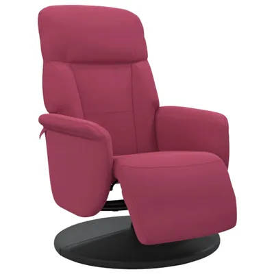 Zdjęcie produktu dla vidaXL Fotel Relax z podnóżkiem aksamit w kolorze czerwonego wina