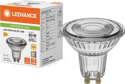 Obrázok produktu pre LEDVANCE 4099854456299, 6,1 W, 80 W, GU10, 575 lm, Teplá biela