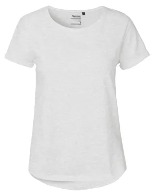 Produktbild von tral - T-Shirt für Damen Krempelärmel LT3446 (L) (Aschgrau)