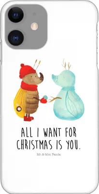 Produktbild von Mr. & Mrs. Panda Iphone 11 Handyhülle Nachtfalter Schneemann - Weiß - Geschenk, Cover, Handy Schutzhülle, Winterzeit, Weihnachten, Winter, Schnee, XR, Weihnachtsgruß