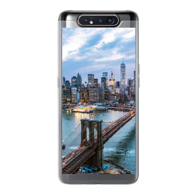 Produktbild von MuchoWow® Handyhülle Schutzhülle Hülle für Samsung Galaxy A80 New York - Skyline - Brücke Silikon Softcase Handy Hülle - Schutzdeckel