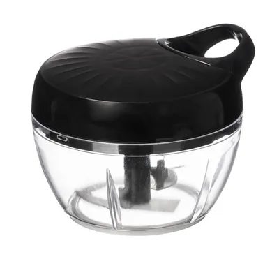 Produktbild von ZERKLEINERER 3-Klingen mit Zugseil Edelstahlklingen manuell 500ml Multizerkleinerer Multihacker Zwiebelschneider Gemüseschneider Gemüse Zwiebeln 91