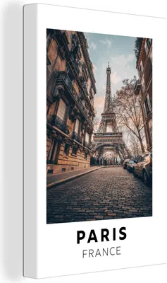 Obrázok produktu pre OneMillionCanvasses® - Obraz na plátne - 90x140 cm, Francúzsko - Paríž - Eiffelova veža, nástenná umelecká dekorácia - fotografia na plátne - maľba na drevenom ráme - dekorácia na stenu - spálňa