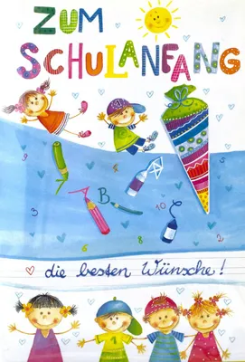 Produktbild von Glückwunschkarte zum Schulanfang, mit Umschlag