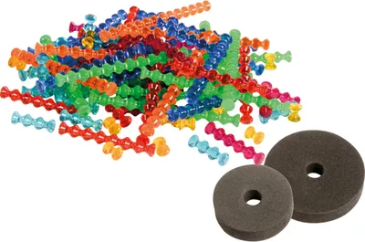 Obrázek produktu pro Stavební kostky tyčinky průhledné, Playstix 105 ks.