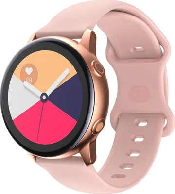 Produktbild von Armband 20mm für Samsung Galaxy Watch 42mm/3/4/5/Sport/ Huawei Watch 2 Nokia Steel LG Watch Sport Pepple 2 in Rosa