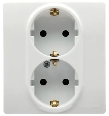Image de Prise SCHUKO Niloe 2gang ultra white 664543